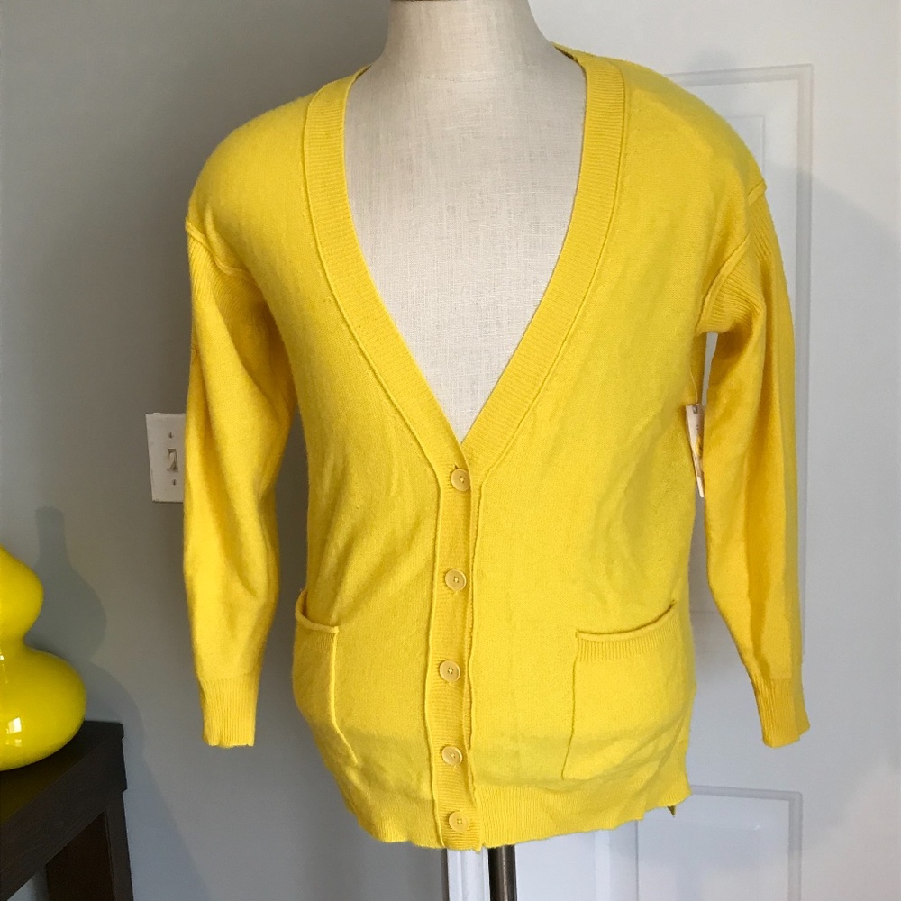 Anthropologie Yellow Cashmere Sweater